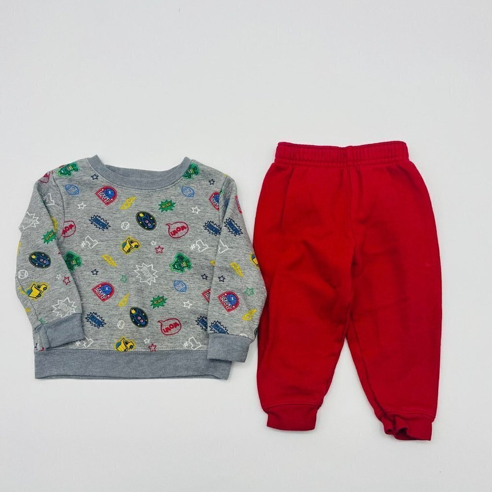 Garanimals Baby Boys Size 18 Months Printed Sweatshirt & Sweatpants Set 1620